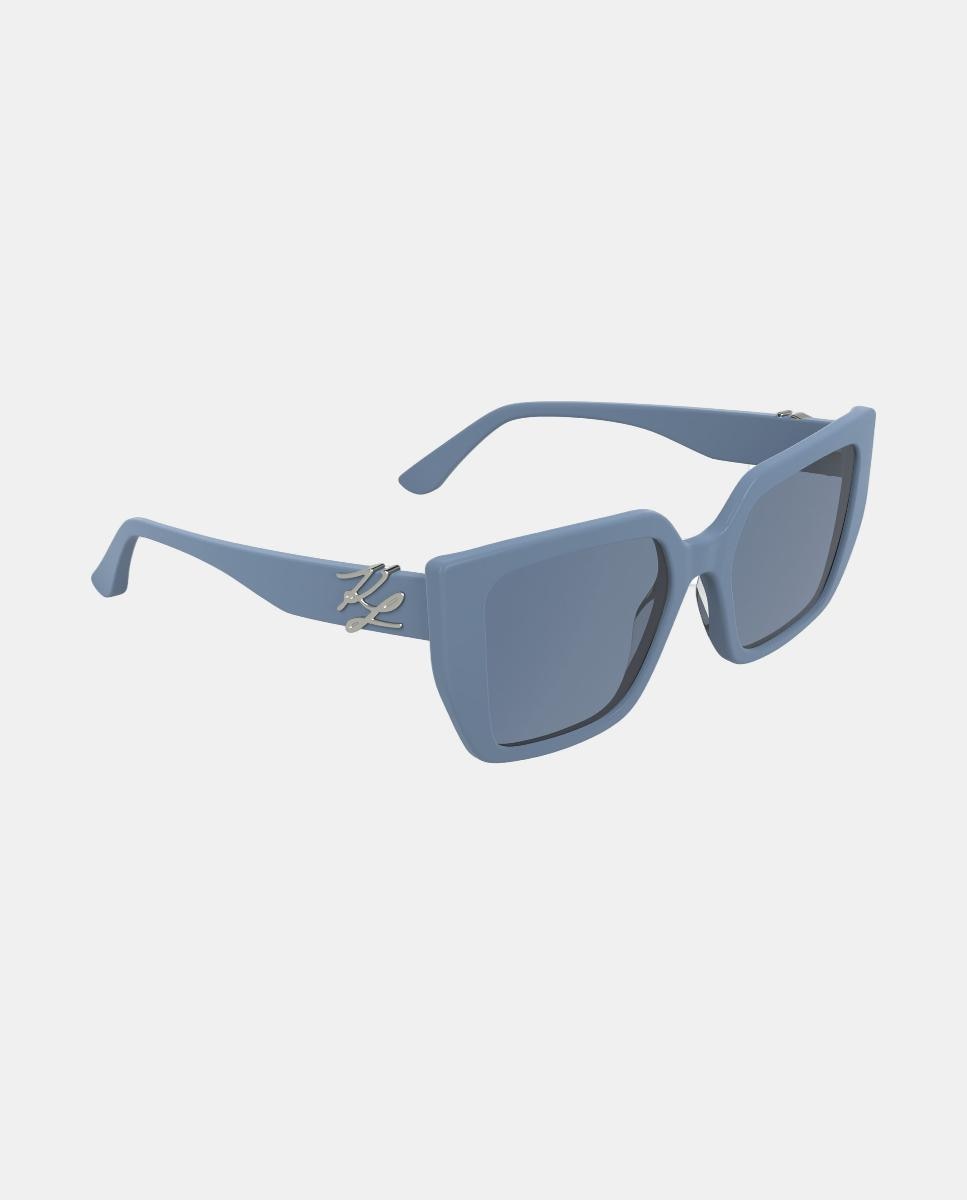Gafa de sol de mujer rectangular en acetato - Karl Lagerfeld - Azul Azul-3