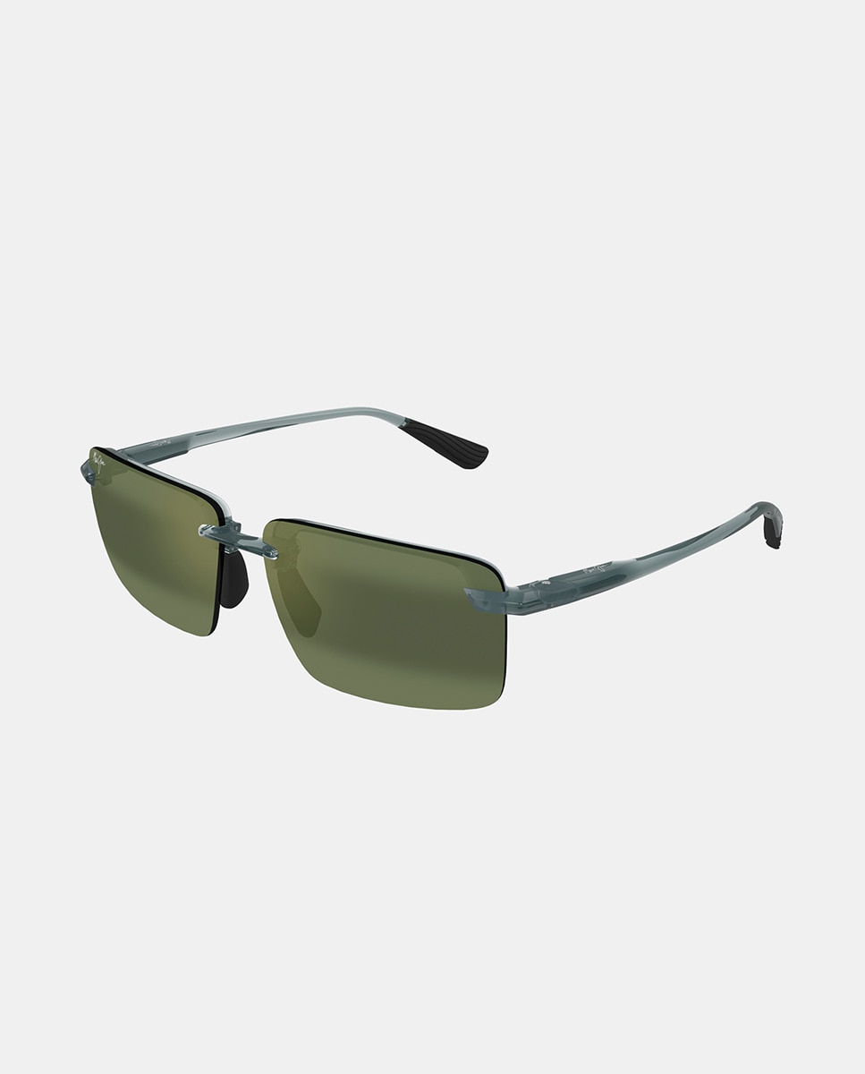 Gafa de sol unisex rectangular en policarbonato con lente polarizada - MAUI JIM - Verde Verde-1