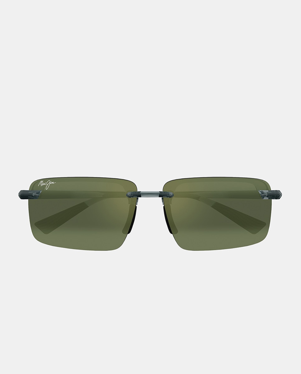 Gafa de sol unisex rectangular en policarbonato con lente polarizada - MAUI JIM - Verde Verde-2