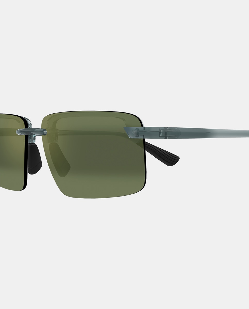 Gafa de sol unisex rectangular en policarbonato con lente polarizada - MAUI JIM - Verde Verde-3