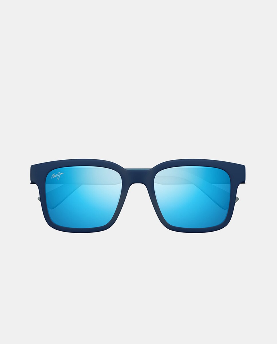 Imagen 2 de Gafa de sol unisex rectangular en policarbonato con lente polarizada - MAUI JIM - Azul Azul