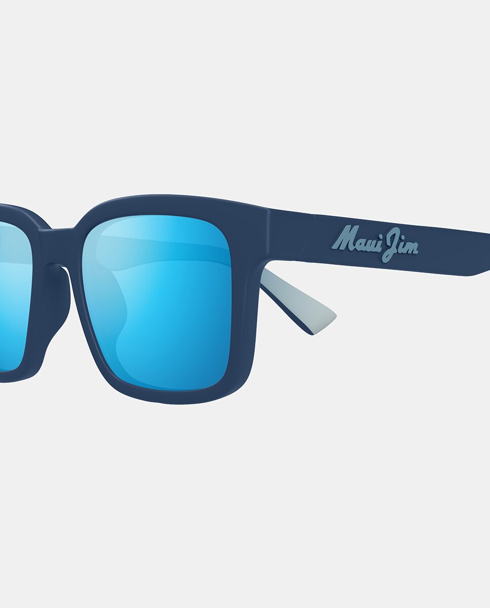 Imagen 3 de Gafa de sol unisex rectangular en policarbonato con lente polarizada - MAUI JIM - Azul Azul