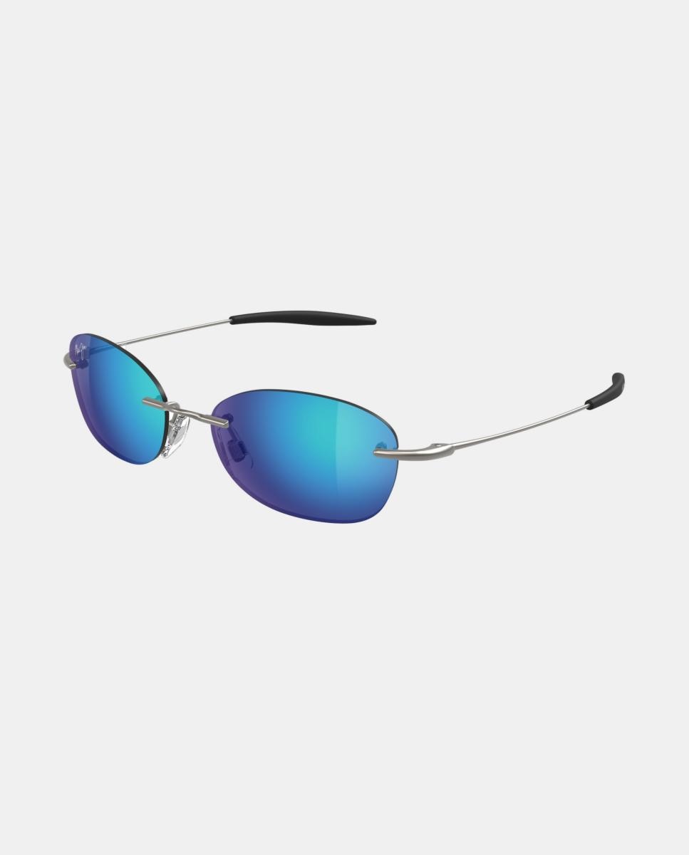 Imagen 0 de Gafa de sol unisex ovalada metálica Gris
