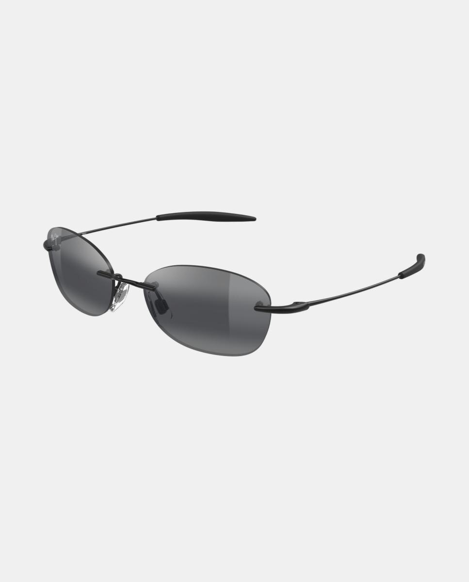 Imagen 0 de Gafa de sol unisex ovalada metálica Negro
