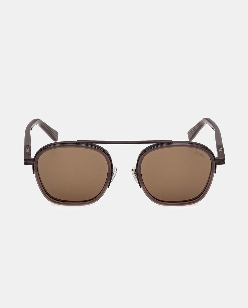 Imagen 0 de Gafas de sol de hombre geométricas en acetato Amarillo