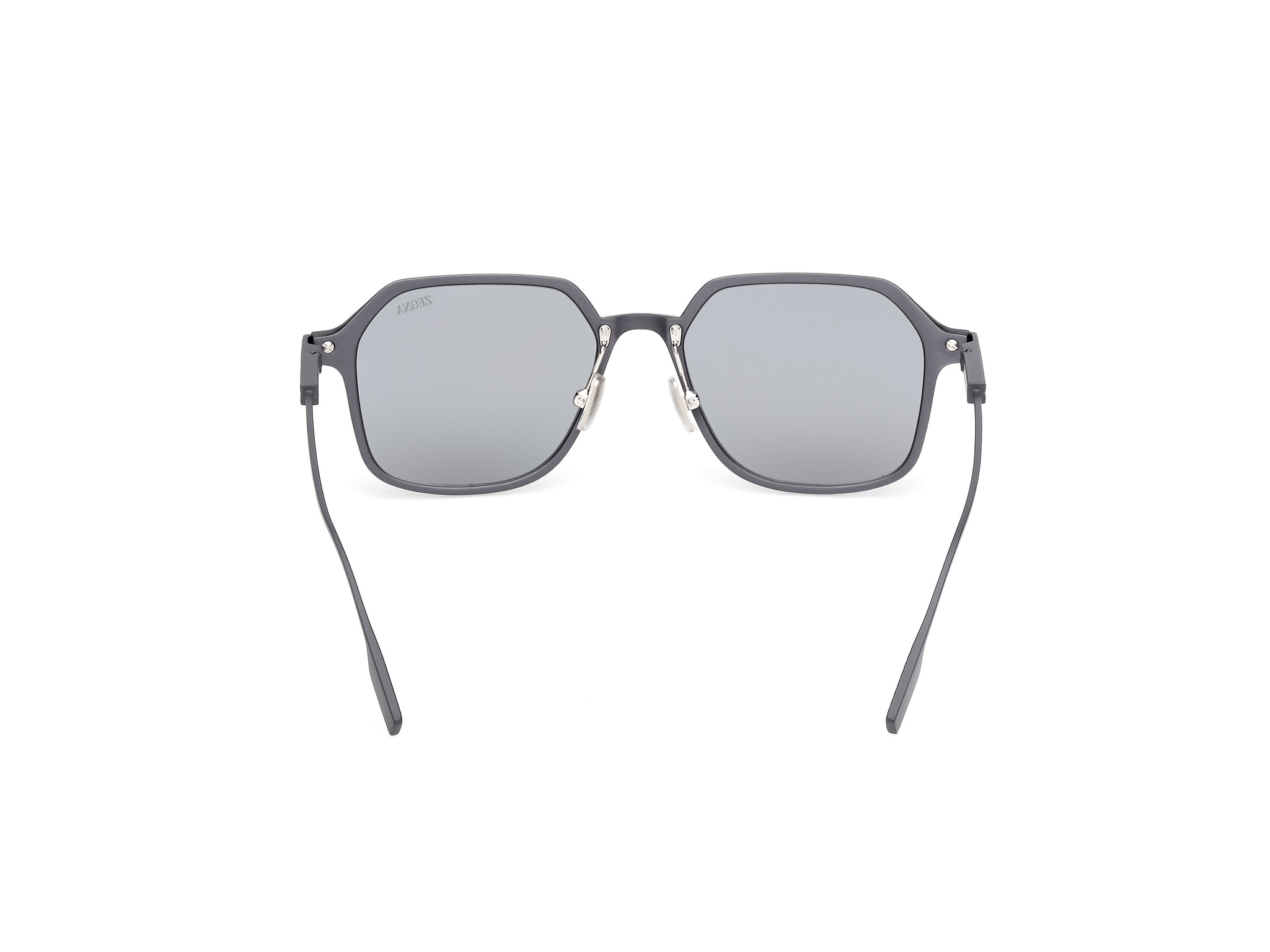 Imagen 5 de Gafa de sol de hombre geométrica en aluminio con lente polarizada - Zegna - Azul Azul