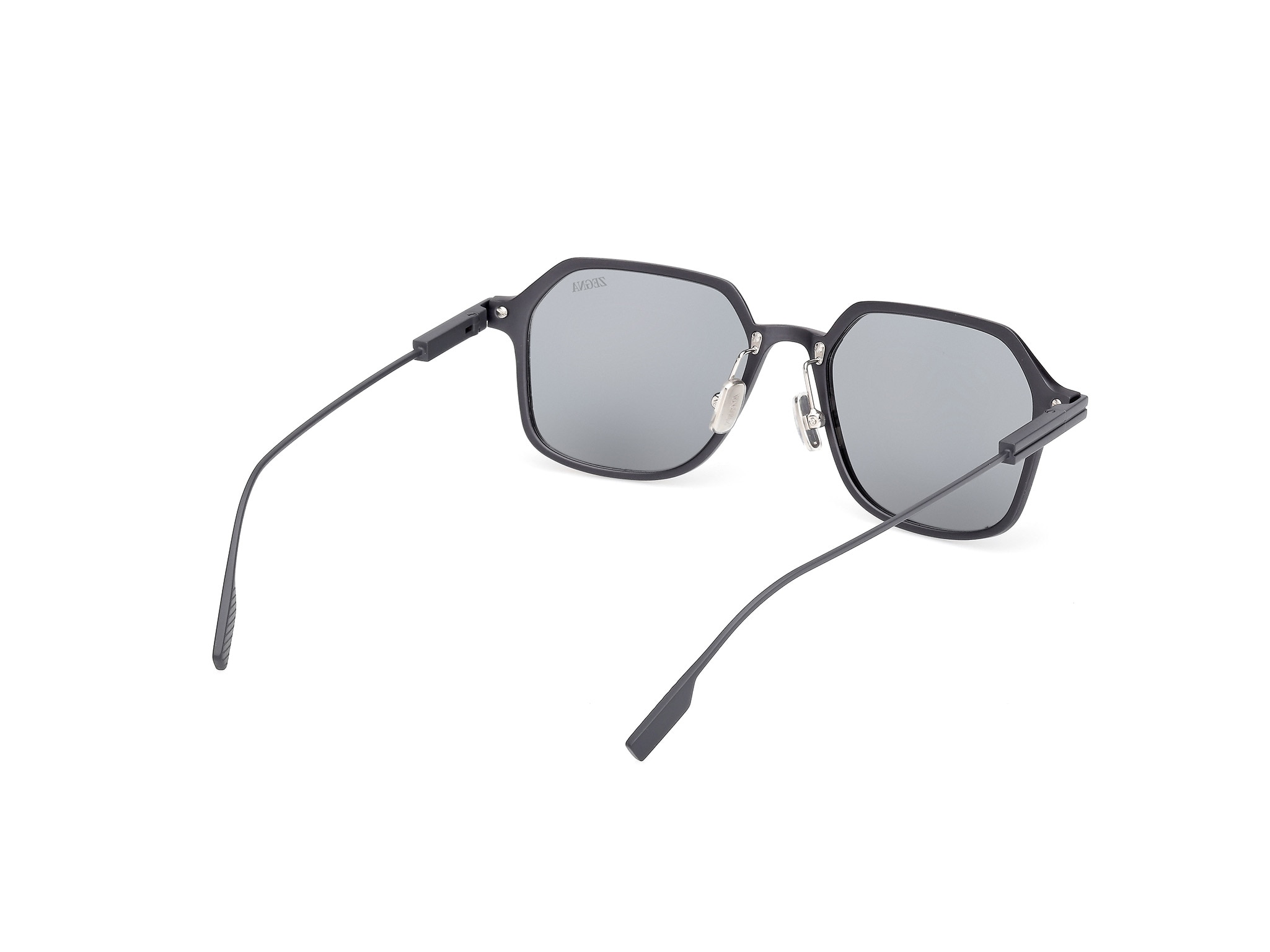 Imagen 6 de Gafa de sol de hombre geométrica en aluminio con lente polarizada - Zegna - Azul Azul