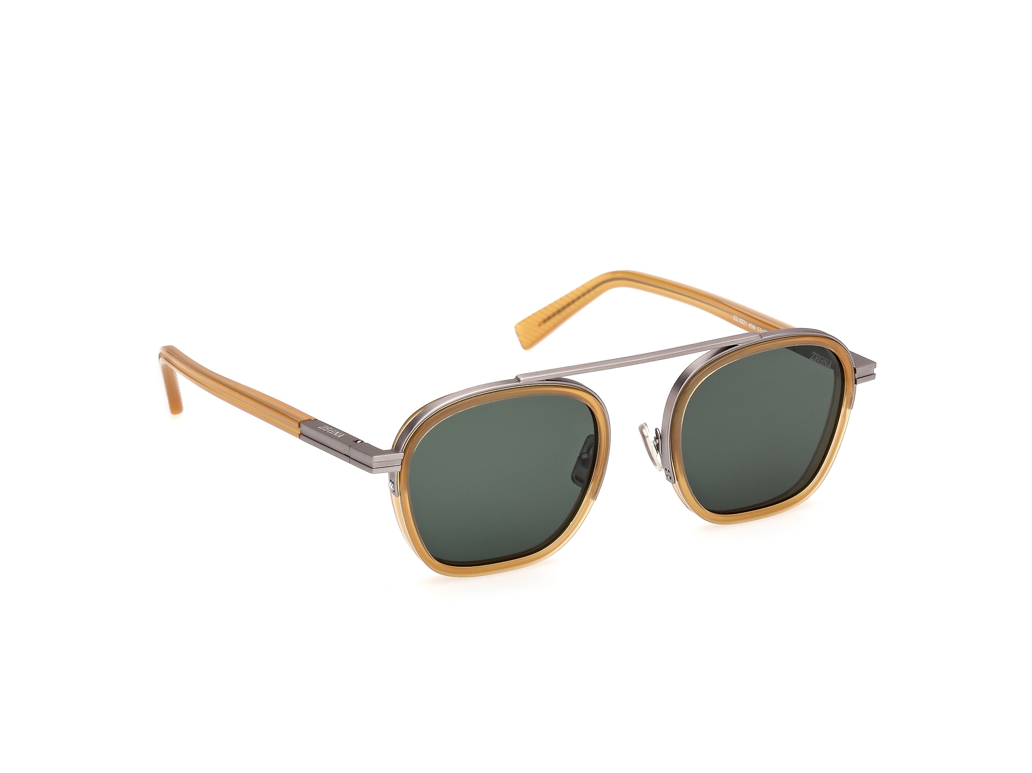 Imagen 8 de Gafas de sol de hombre geométricas en acetato - Zegna - Verde Verde