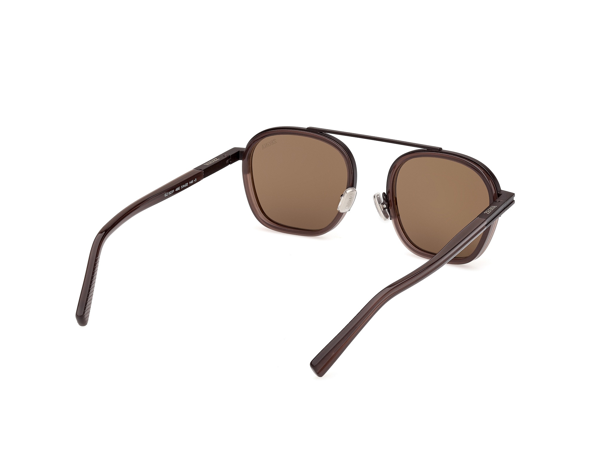 Imagen 6 de Gafas de sol de hombre geométricas en acetato - Zegna - Marrón Marrón