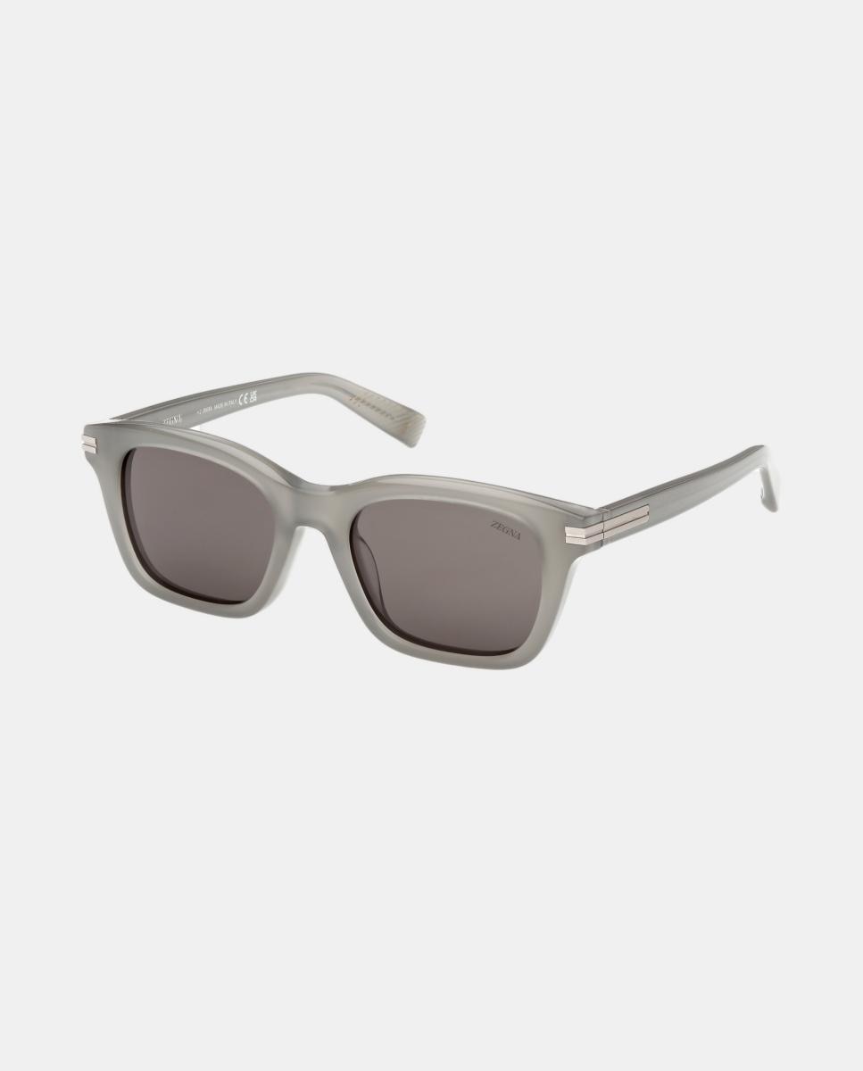 Imagen 2 de Gafa de sol de hombre geometrica en acetato - Zegna - Gris Gris
