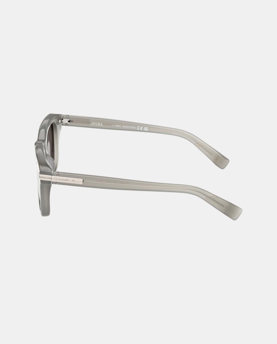 Imagen 3 de Gafa de sol de hombre geometrica en acetato - Zegna - Gris Gris