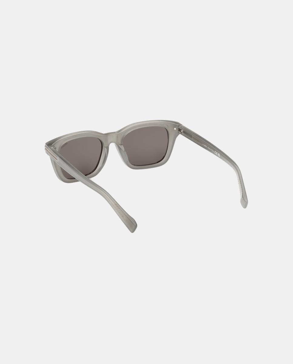 Imagen 4 de Gafa de sol de hombre geometrica en acetato - Zegna - Gris Gris