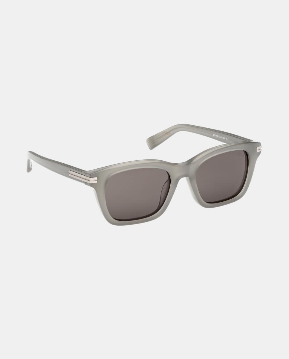 Imagen 8 de Gafa de sol de hombre geometrica en acetato - Zegna - Gris Gris