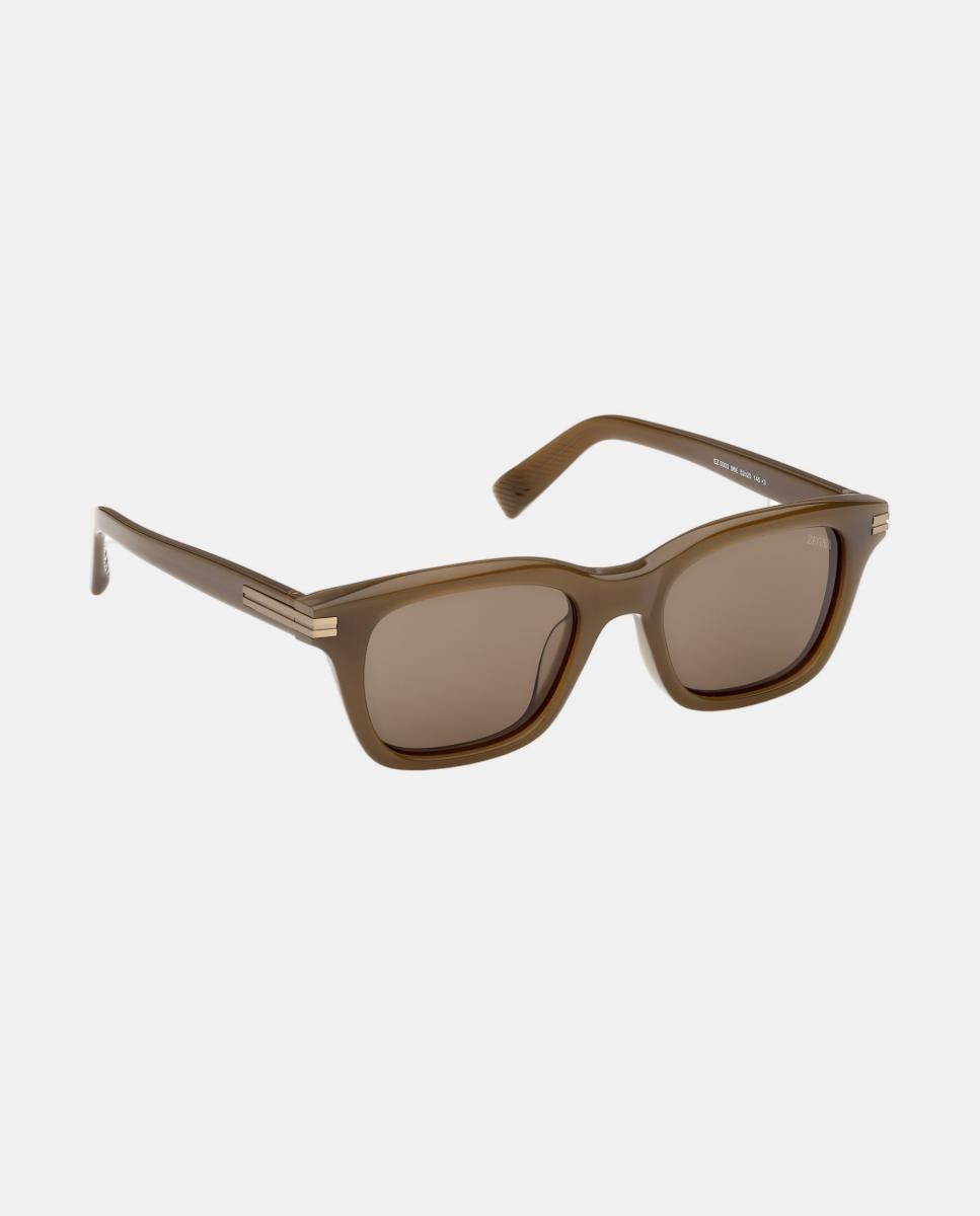 Imagen 8 de Gafa de sol de hombre geometrica en acetato - Zegna - Verde Verde