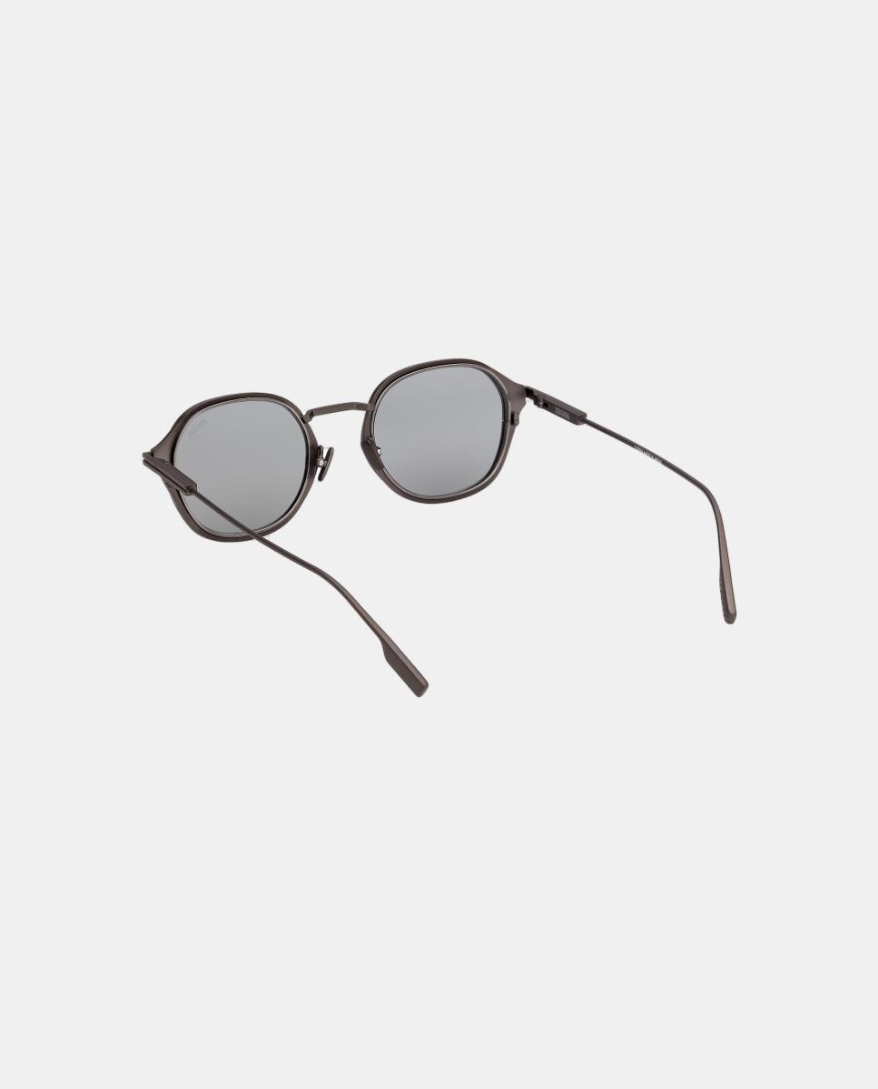 Imagen 4 de Gafas de sol EZ0294 de hombre ovalada en titanio - Zegna - Gris Gris