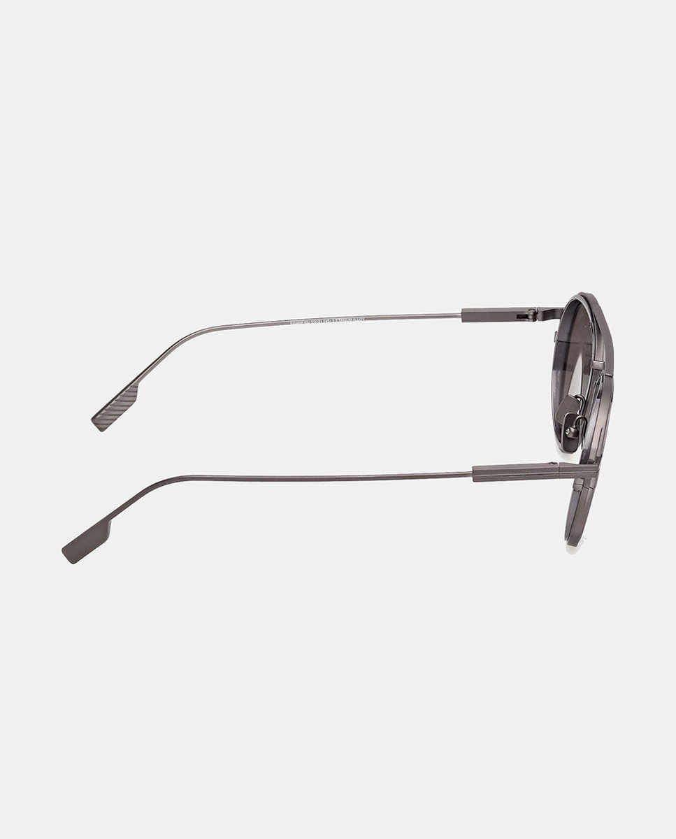 Imagen 7 de Gafas de sol EZ0295 de hombre piloto en titanio - Zegna - Gris Gris