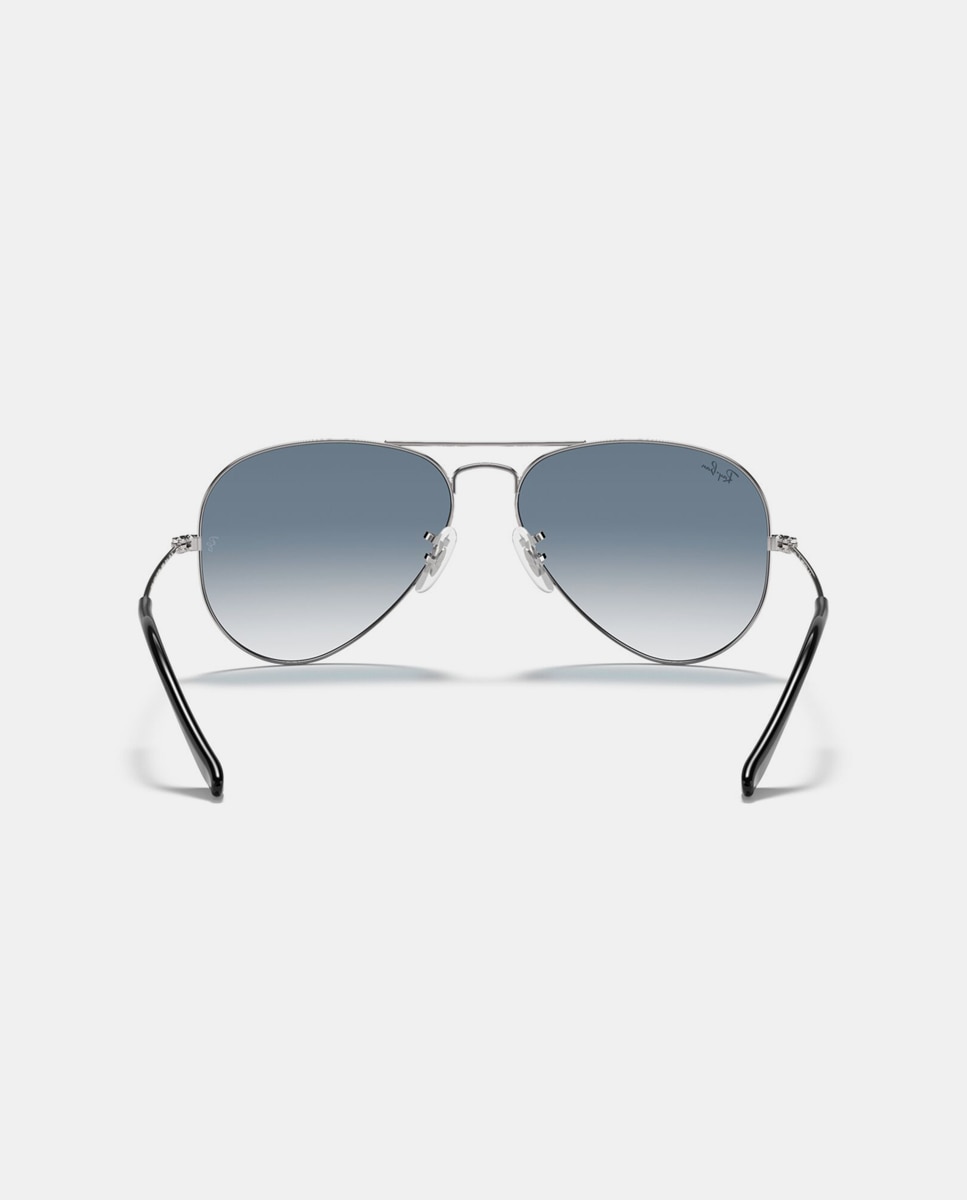 Gafas de sol RB3025 AVIATOR LARGE METAL unisex piloto en metal con lente degradada - Ray-Ban - Plata Plata-7