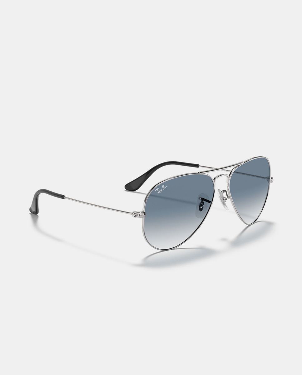 Gafas de sol RB3025 AVIATOR LARGE METAL unisex piloto en metal con lente degradada - Ray-Ban - Plata Plata-8
