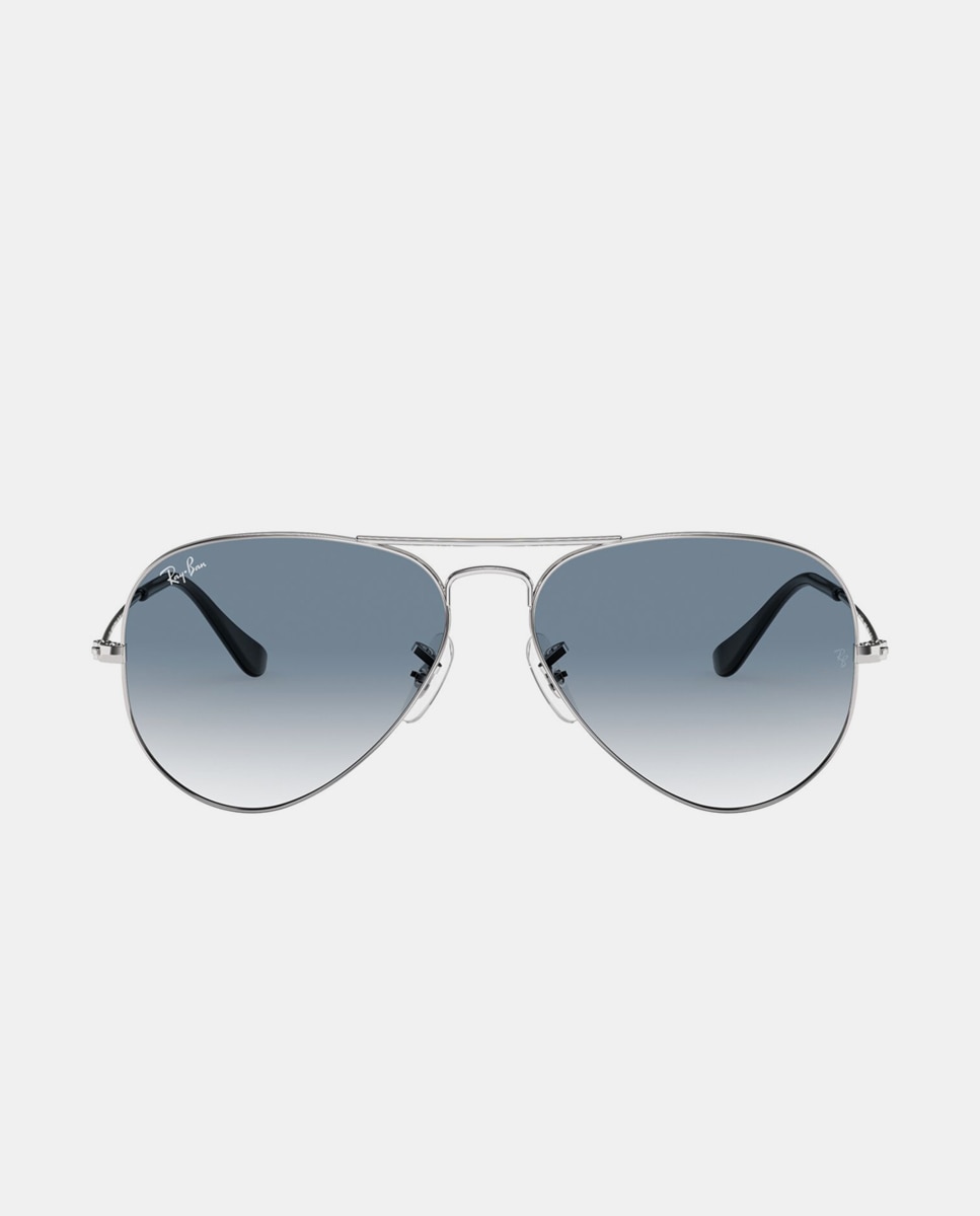 Gafas de sol RB3025 AVIATOR LARGE METAL unisex piloto en metal con lente degradada - Ray-Ban - Plata Plata-10