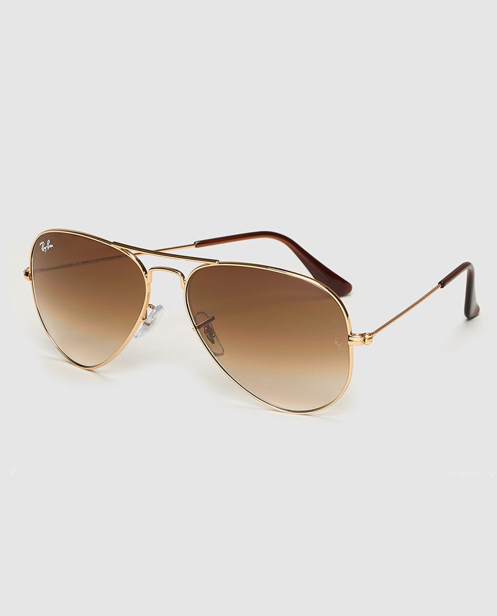 Gafas de sol RB3025 AVIATOR LARGE METAL unisex piloto en metal con lente degradada - Ray-Ban - Oro Oro-2