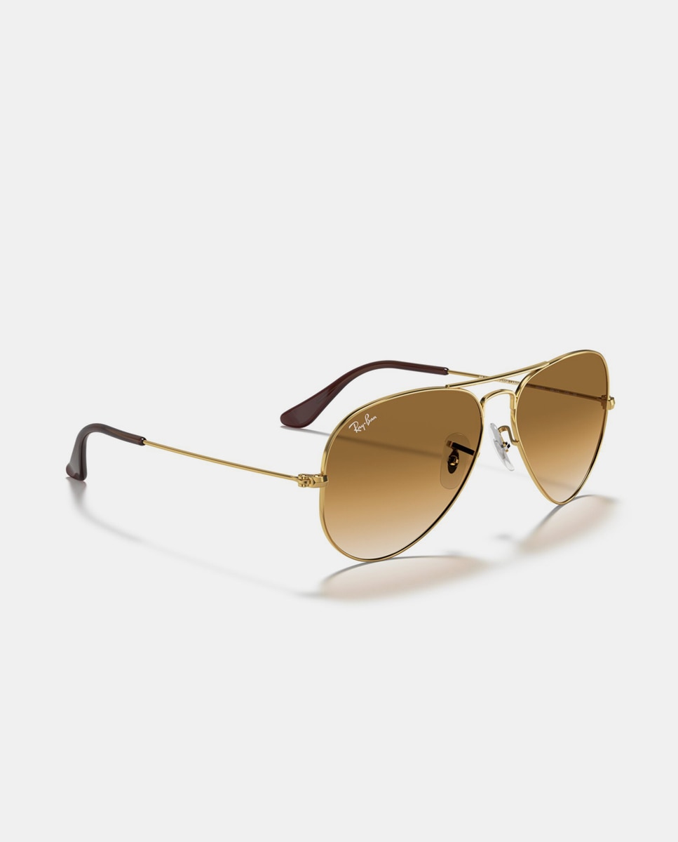 Gafas de sol RB3025 AVIATOR LARGE METAL unisex piloto en metal con lente degradada - Ray-Ban - Oro Oro-8