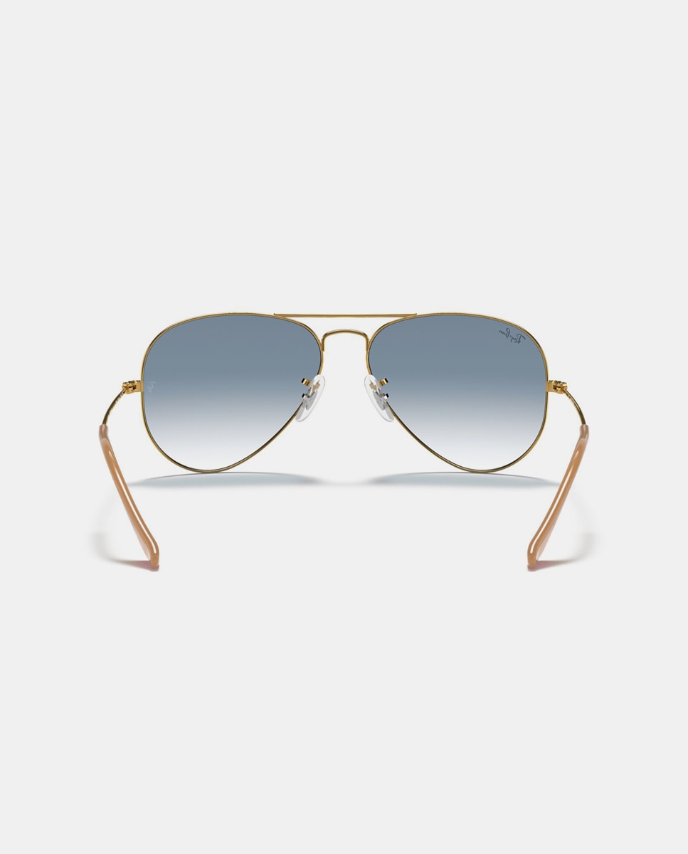 Gafas de sol RB3025 AVIATOR LARGE METAL unisex piloto en metal con lente degradada - Ray-Ban - Oro Oro-6