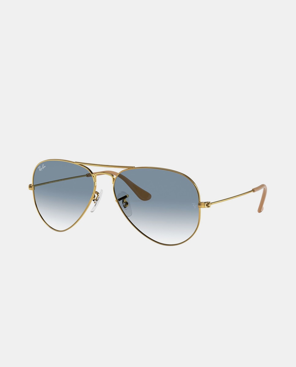 Gafas de sol RB3025 AVIATOR LARGE METAL unisex piloto en metal con lente degradada - Ray-Ban - Oro Oro-8