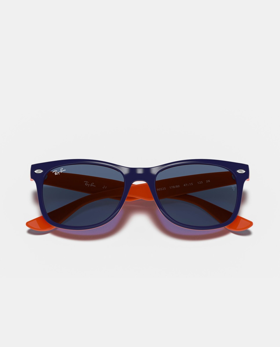 Gafas de sol RJ9052S JUNIOR NEW WAYFARER unisex cuadrada en inyectado - Ray Ban Junior - Azul Azul-5