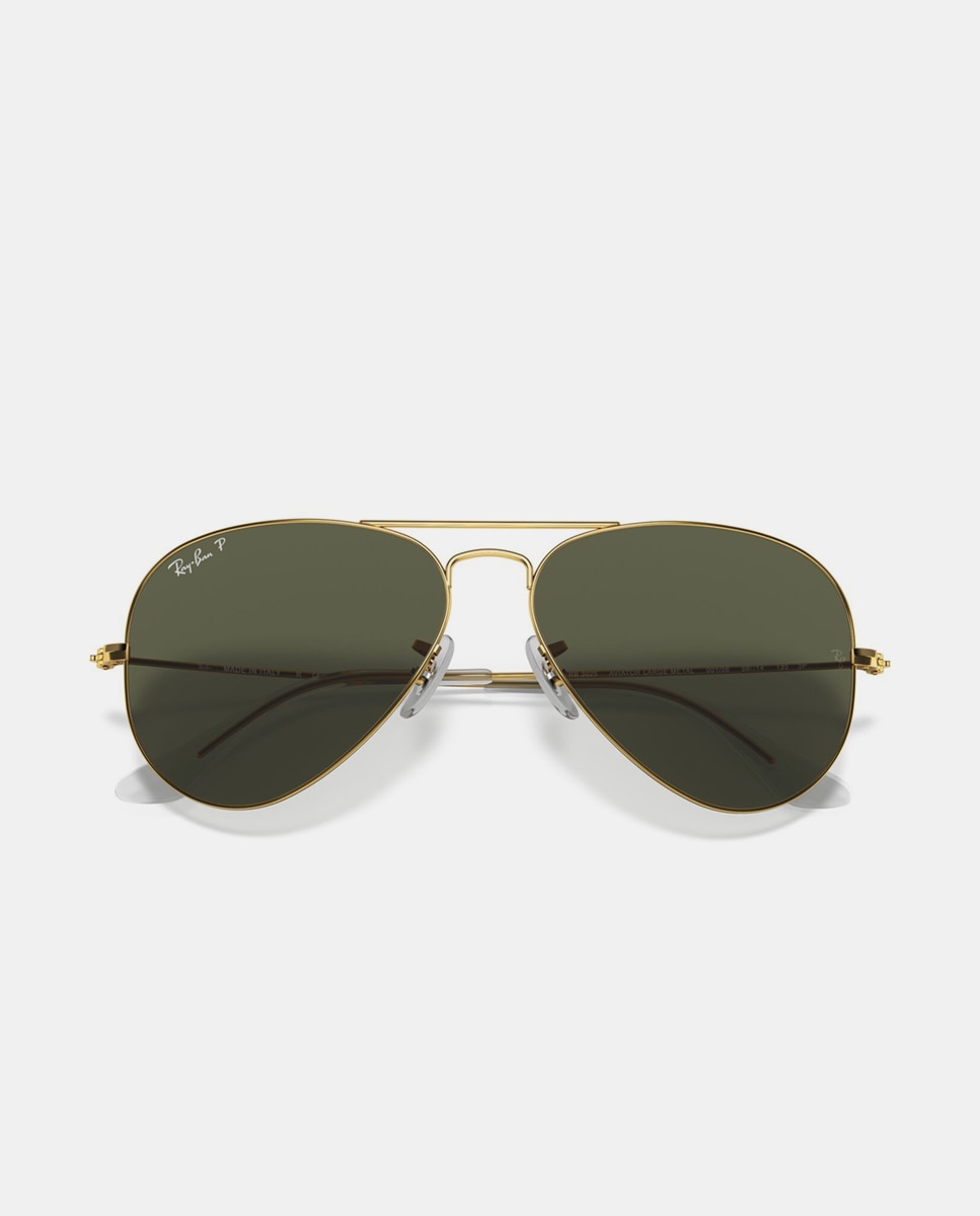 Gafas de sol RB3025 AVIATOR LARGE METAL unisex piloto en metal con lente polarizada - Ray-Ban - Oro Oro-5