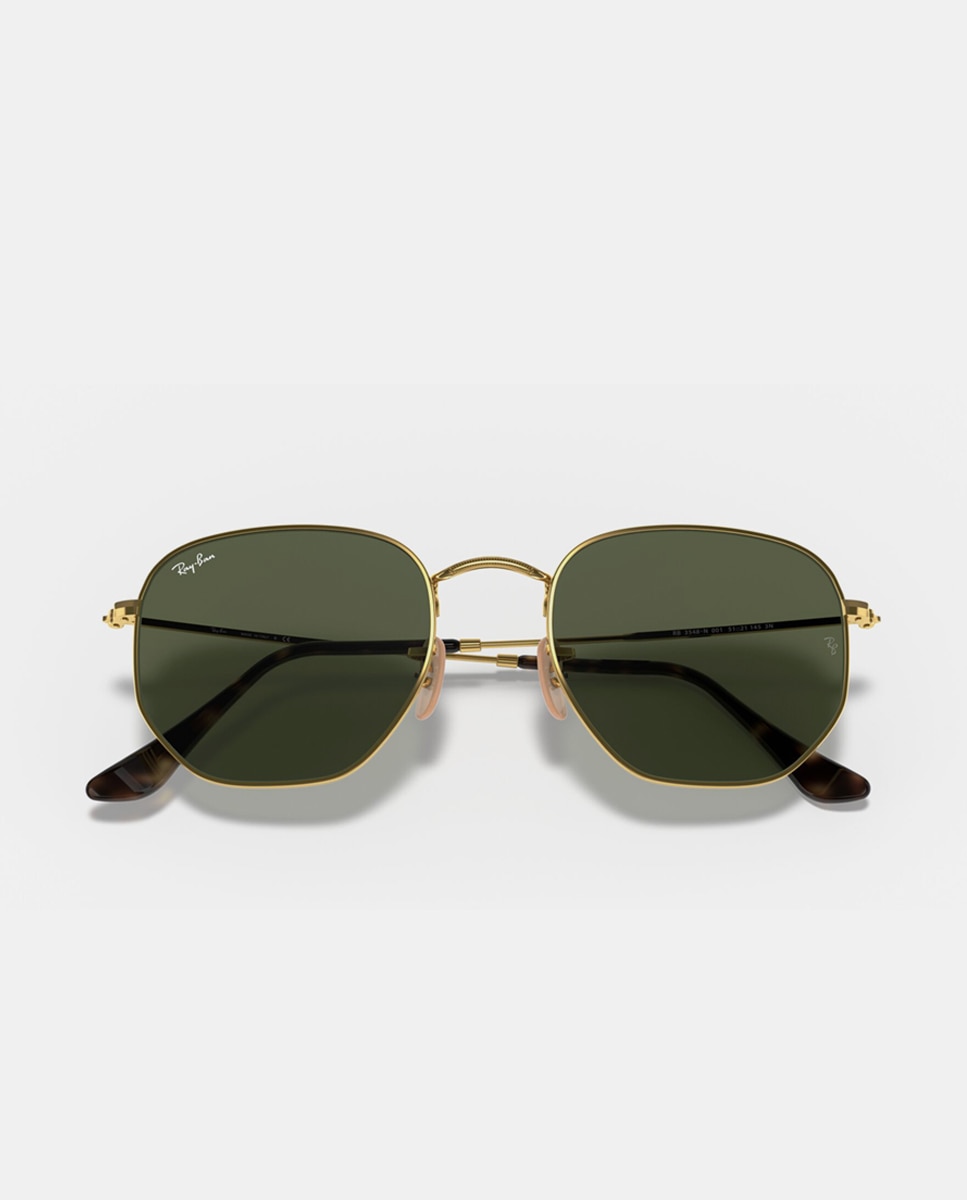 Gafas de sol RB3548N HEXAGONAL de unisex geométrica en metal - Ray-Ban - Oro Oro-6