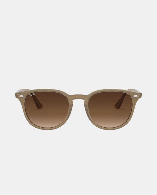 Gafas de sol inyectadas redondas beiges