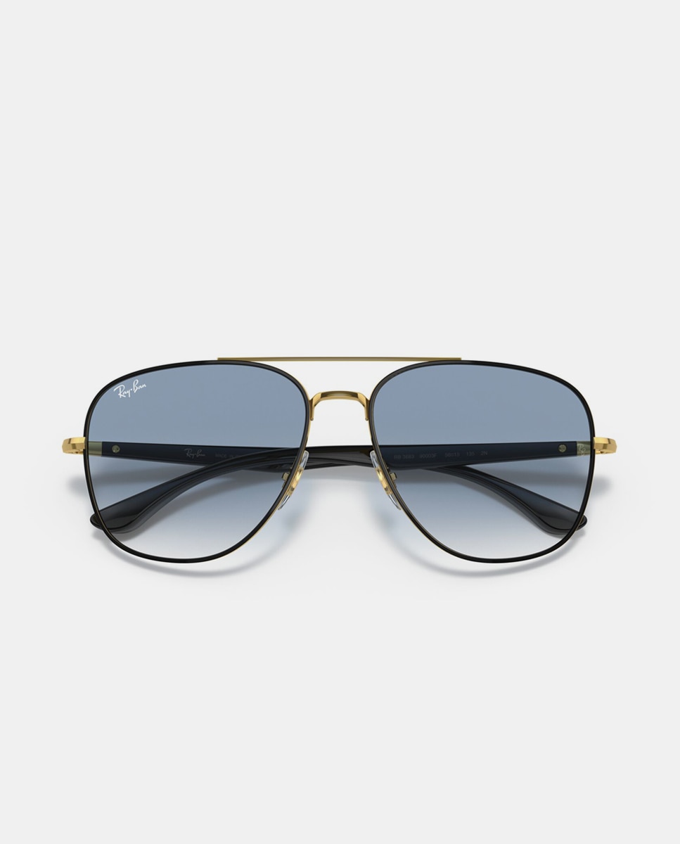 Gafas de sol RB3683 unisex cuadrada en metal con lente degradada - Ray-Ban - Oro Oro-5