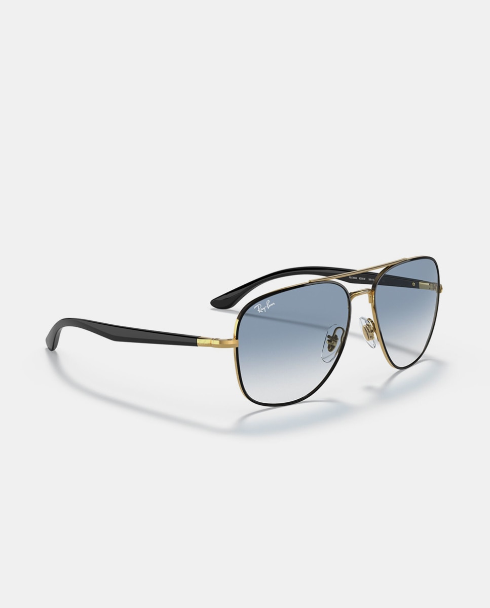Gafas de sol RB3683 unisex cuadrada en metal con lente degradada - Ray-Ban - Oro Oro-7