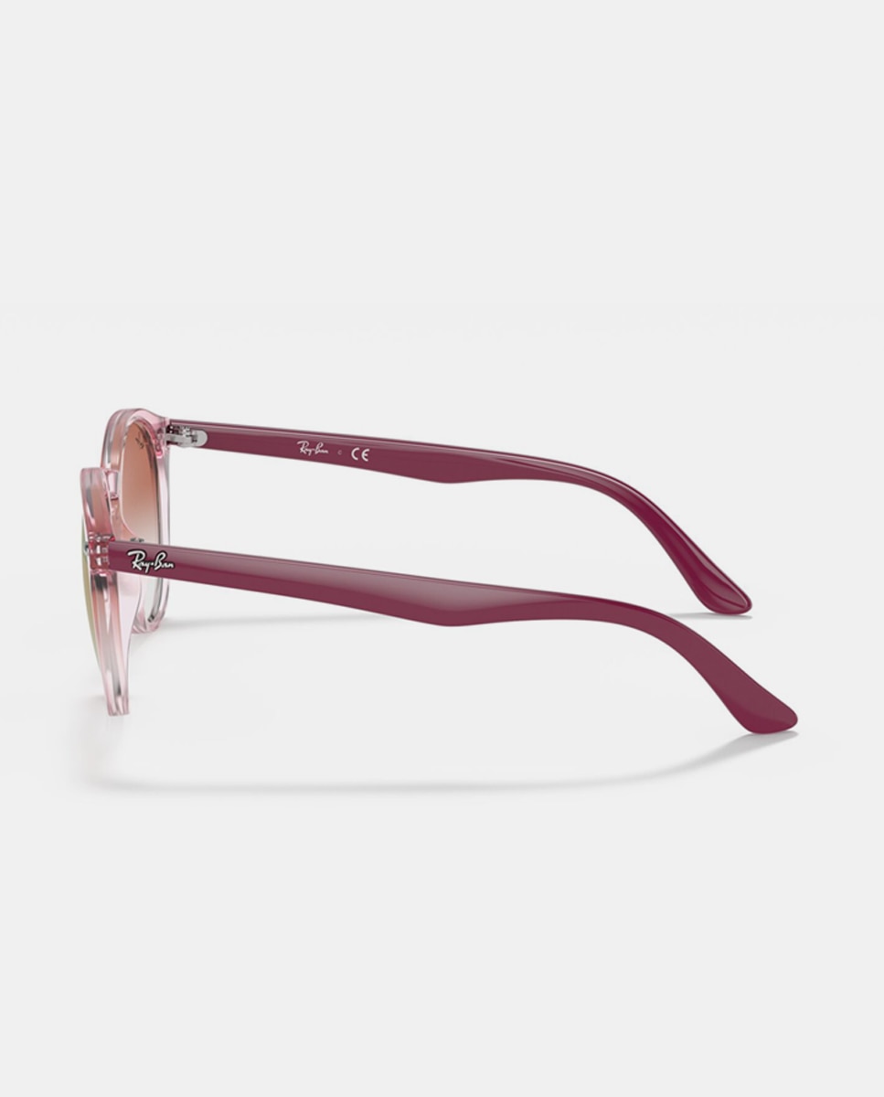Gafas de sol RJ9064S unisex ovalada en inyectado con lente degradada - Ray Ban Junior - Rosa Rosa-3