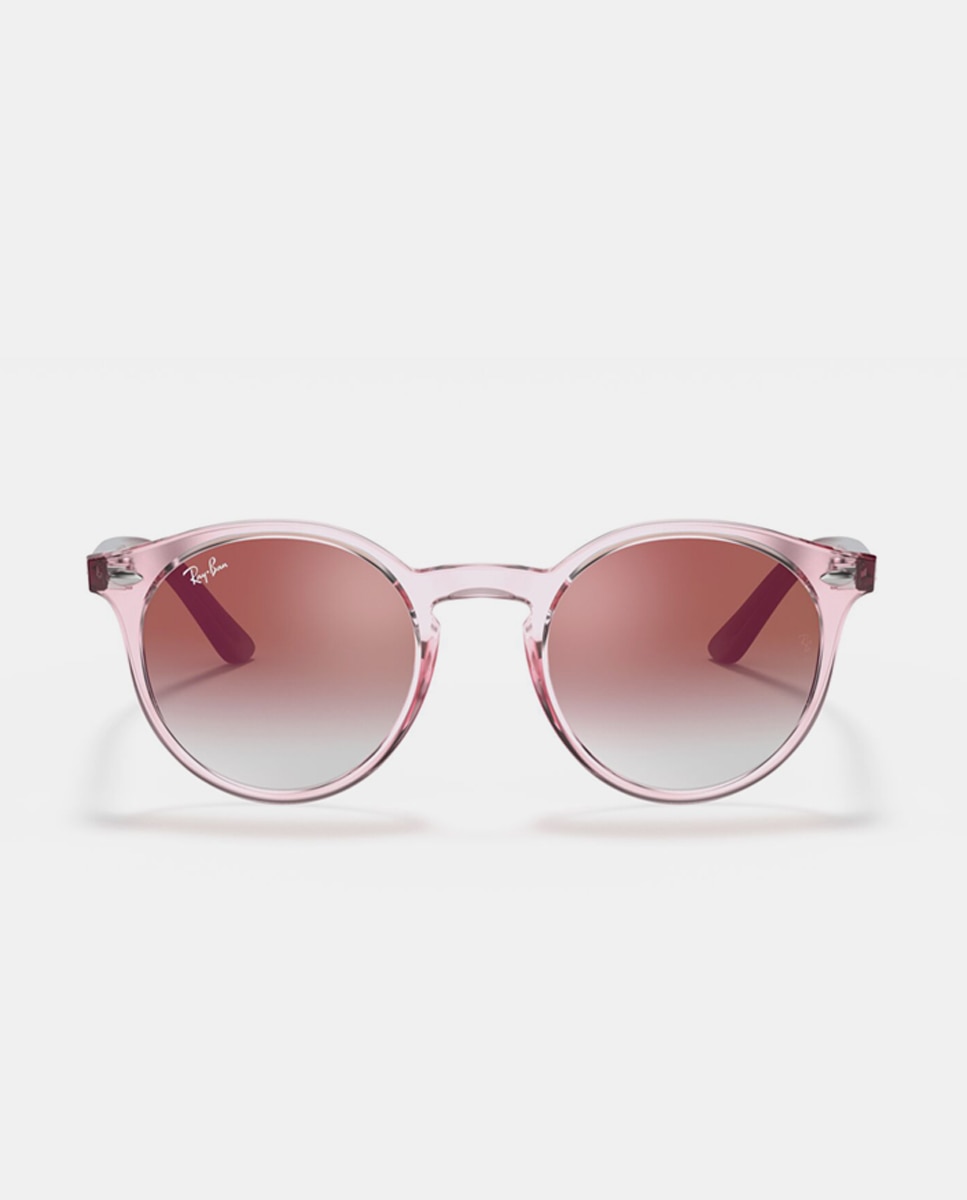 Gafas de sol RJ9064S unisex ovalada en inyectado con lente degradada - Ray Ban Junior - Rosa Rosa-4