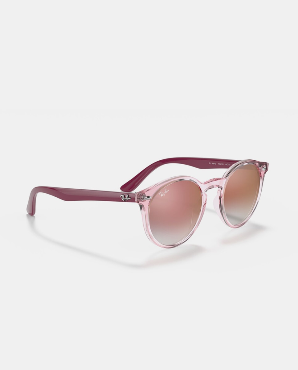 Gafas de sol RJ9064S unisex ovalada en inyectado con lente degradada - Ray Ban Junior - Rosa Rosa-7
