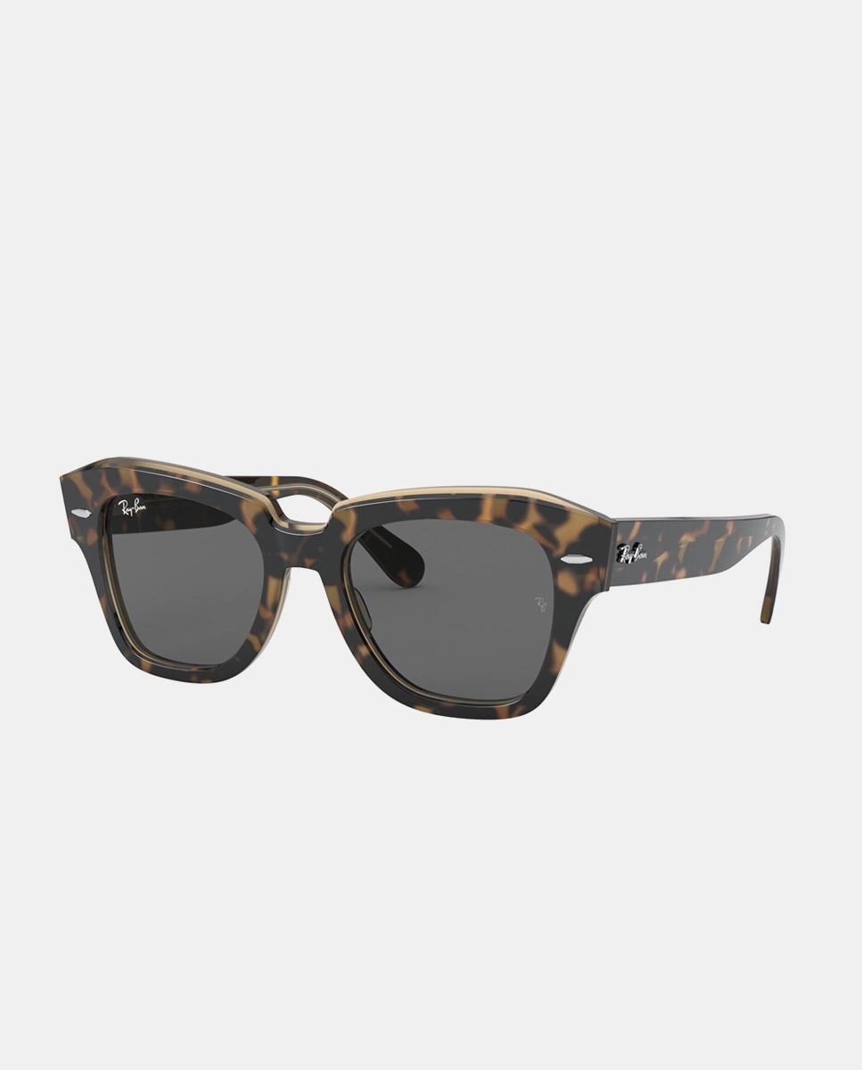 Gafas de sol RB2186 STATE STREET unisex cuadrada en acetato - Ray-Ban - Marrón Marrón-2