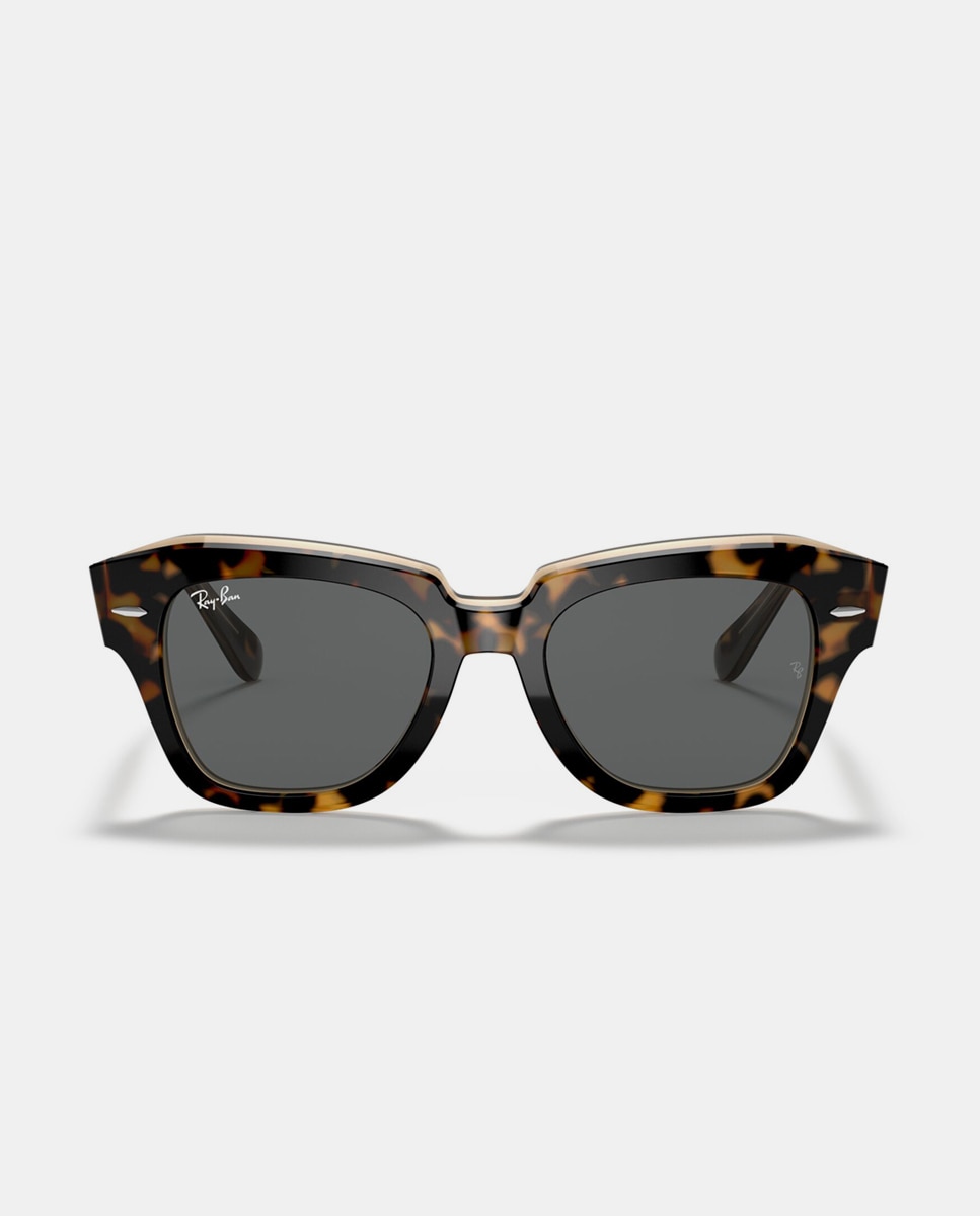 Gafas de sol RB2186 STATE STREET unisex cuadrada en acetato - Ray-Ban - Marrón Marrón-6