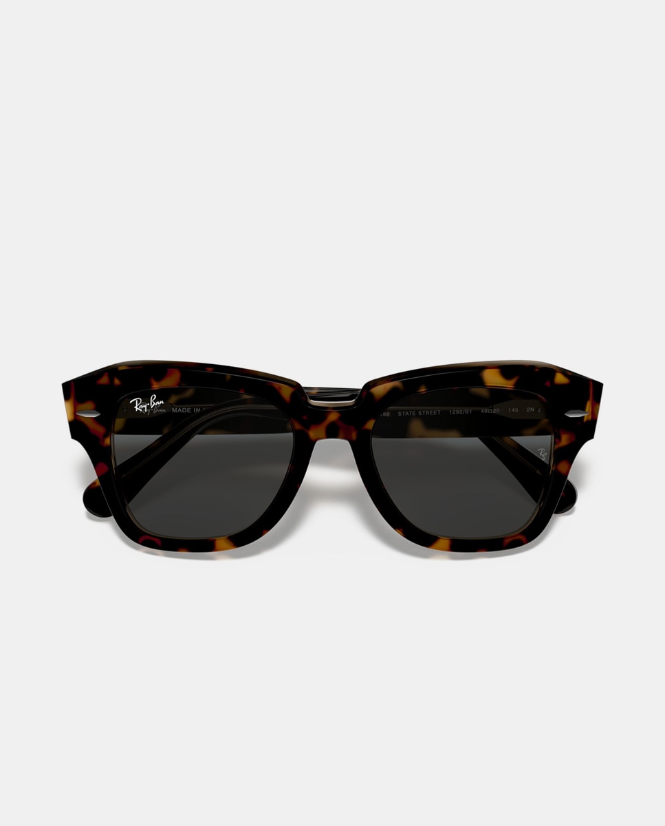 Gafas de sol RB2186 STATE STREET unisex cuadrada en acetato - Ray-Ban - Marrón Marrón-7