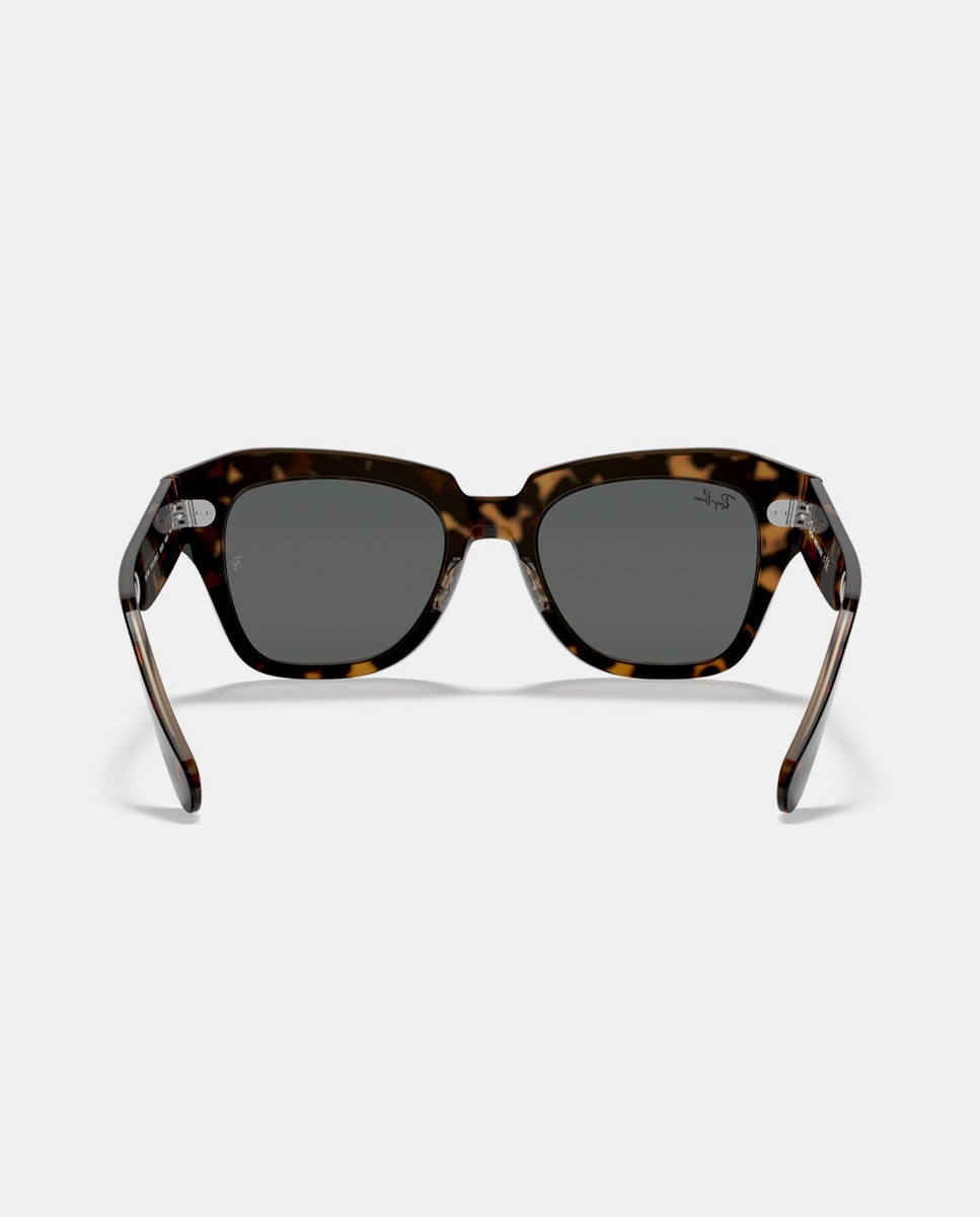 Gafas de sol RB2186 STATE STREET unisex cuadrada en acetato - Ray-Ban - Marrón Marrón-8