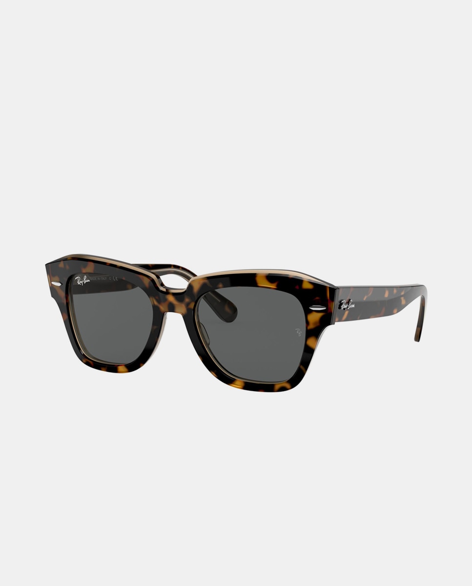 Gafas de sol RB2186 STATE STREET unisex cuadrada en acetato - Ray-Ban - Marrón Marrón-10
