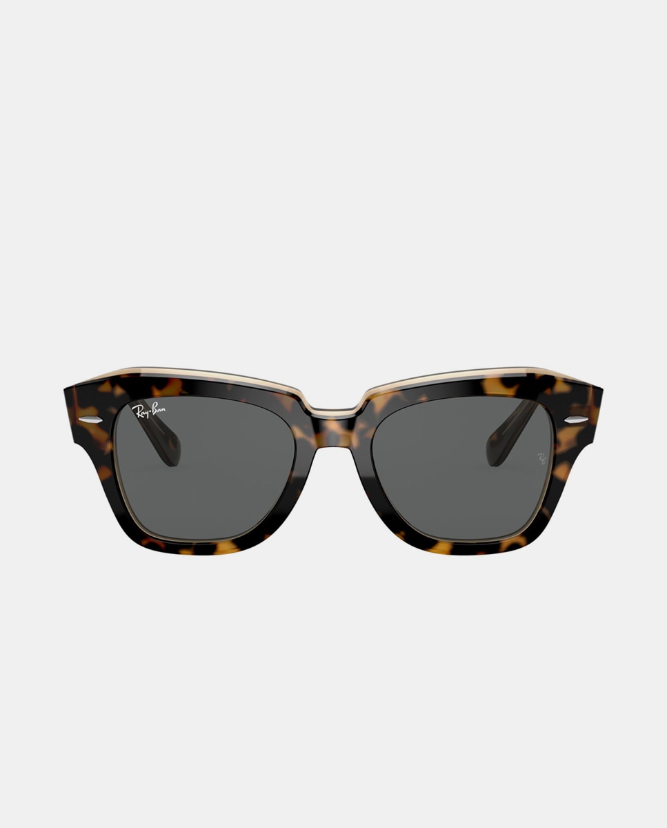 Gafas de sol RB2186 STATE STREET unisex cuadrada en acetato - Ray-Ban - Marrón Marrón-11