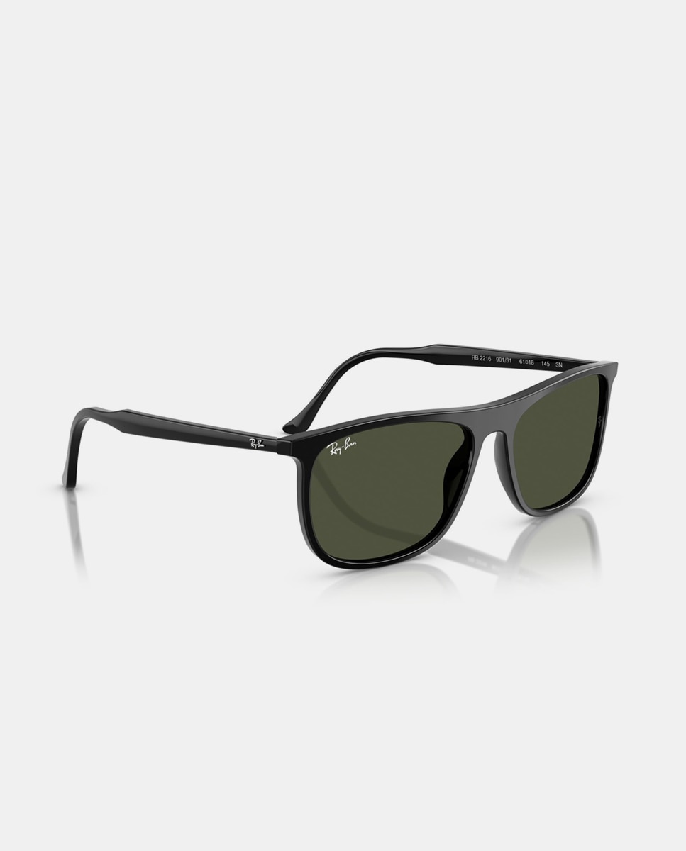 Gafas de sol RB2216 unisex rectangular en acetato - Ray-Ban - Negro Negro-7