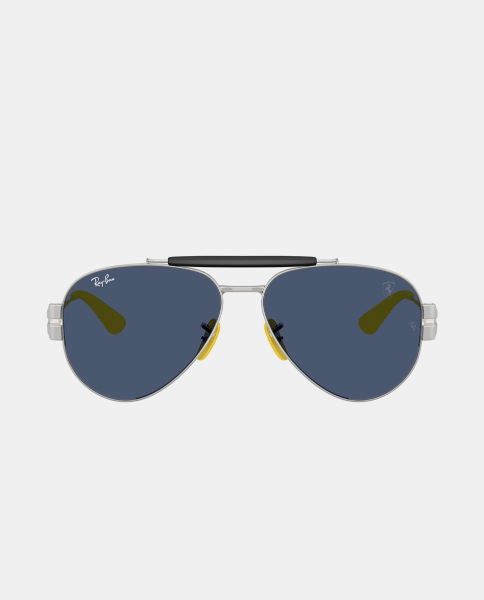 Gafas de sol RB3762M unisex ovalada en metal con lente espejada - Ray-Ban - Plata Plata-1