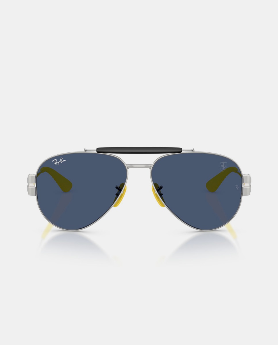 Gafas de sol RB3762M unisex ovalada en metal con lente espejada - Ray-Ban - Plata Plata-4