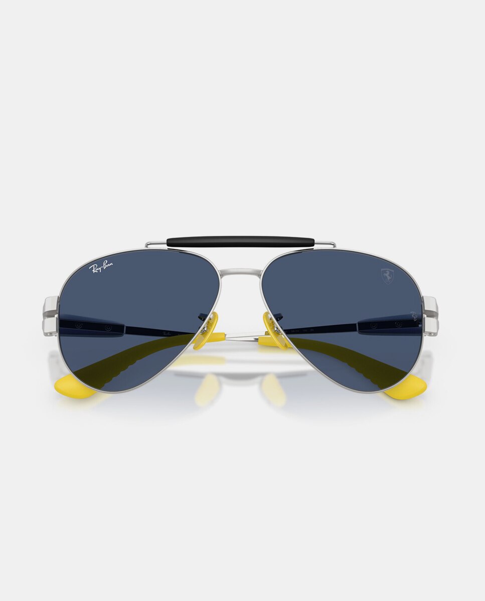 Gafas de sol RB3762M unisex ovalada en metal con lente espejada - Ray-Ban - Plata Plata-5