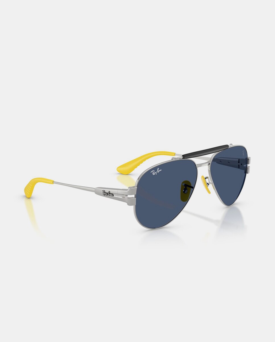 Gafas de sol RB3762M unisex ovalada en metal con lente espejada - Ray-Ban - Plata Plata-7