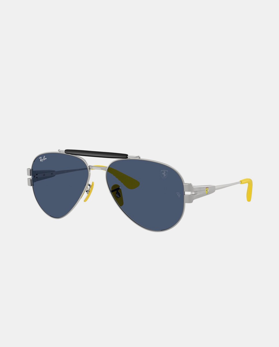 Gafas de sol RB3762M unisex ovalada en metal con lente espejada - Ray-Ban - Plata Plata-8