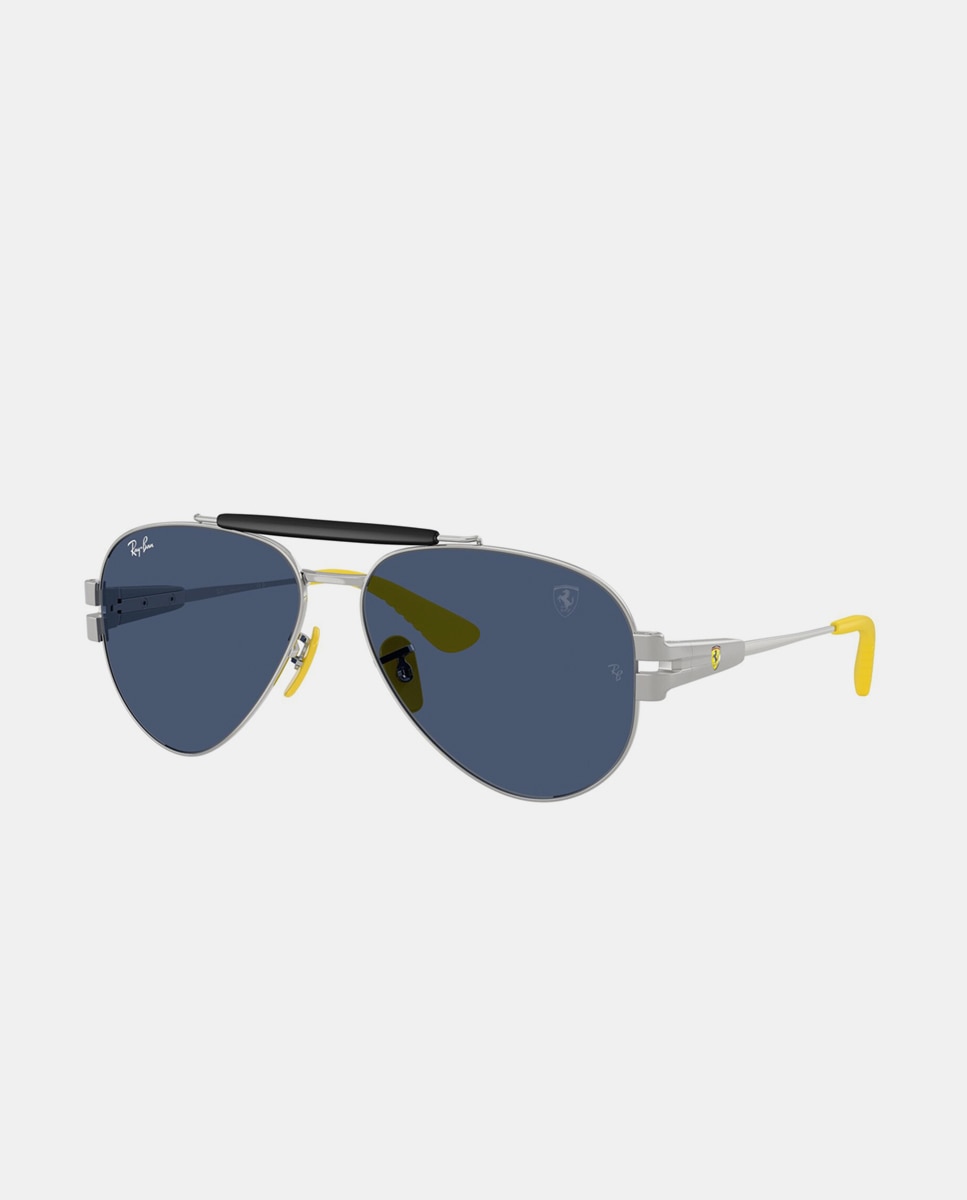 Gafas de sol RB3762M unisex ovalada en metal con lente espejada - Ray-Ban - Plata Plata-9