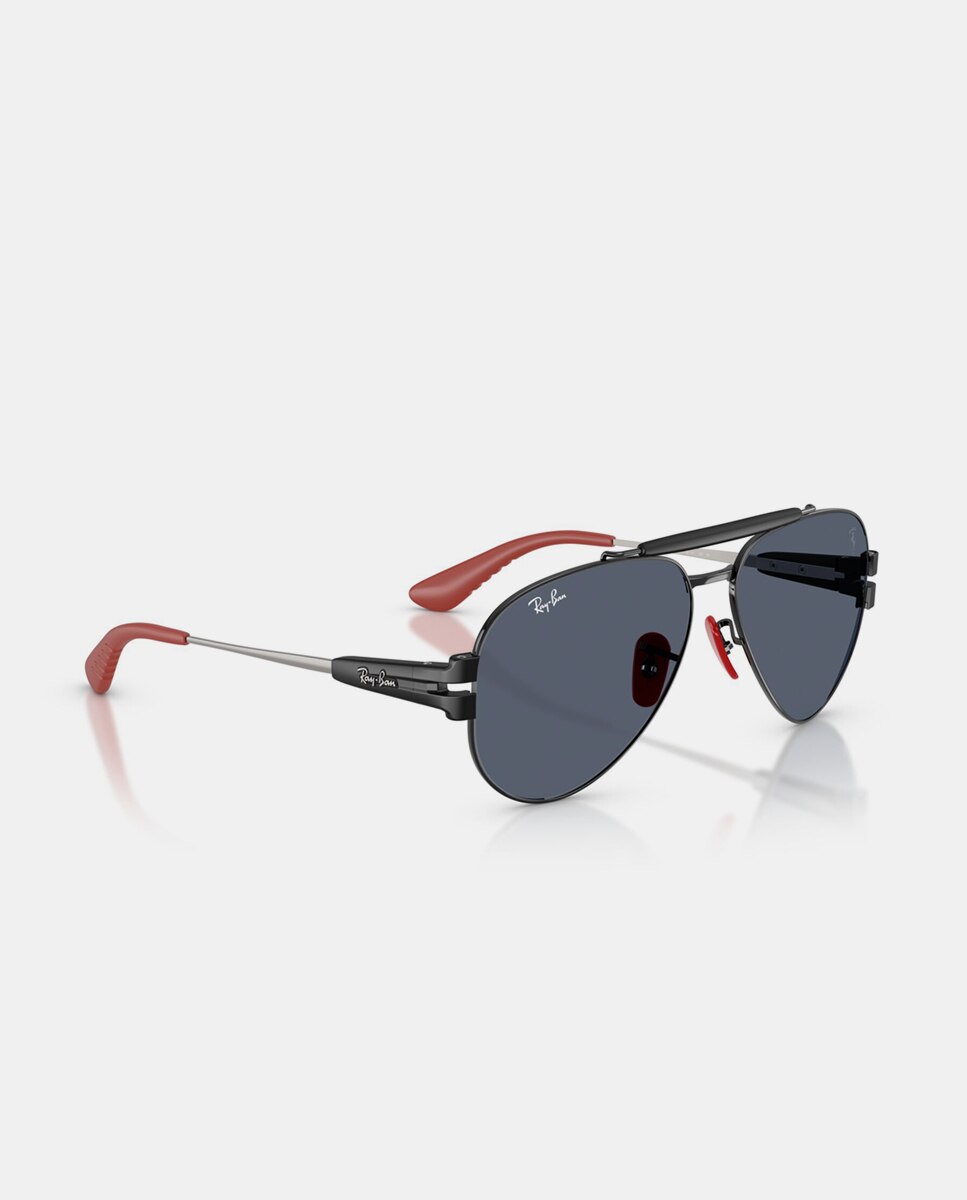 Gafas de sol RB3762M unisex ovalada en metal - Ray-Ban - Negro Negro-7
